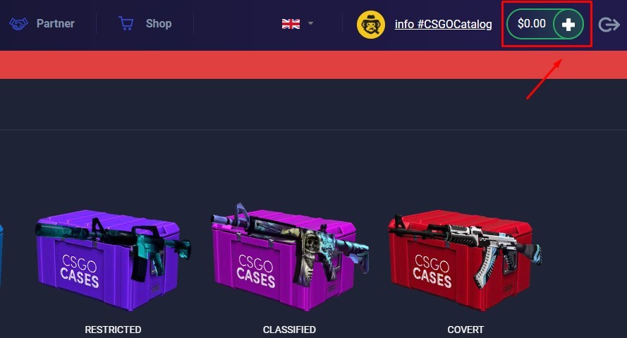 Add Funds on csgocases